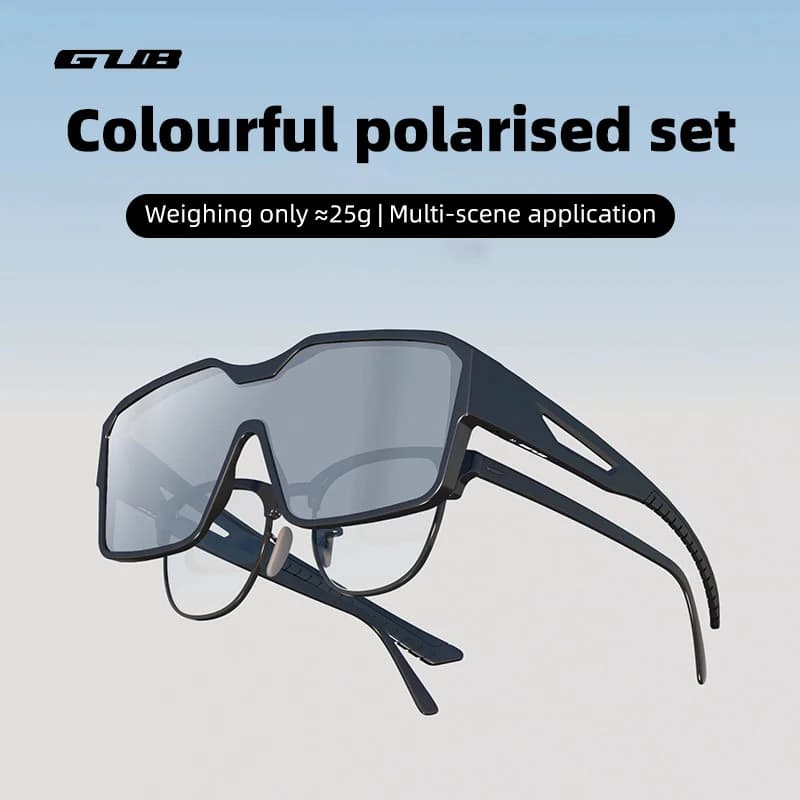 GUB Cycling Glasses Polarized Bicycle Eyewear Goggle Integrated Lens Set Anti-glare Sunglasses Suitable for Myopia Cycling