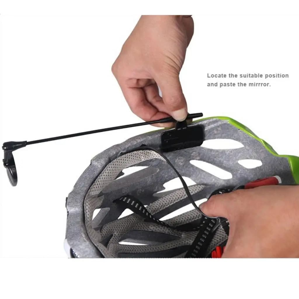 Bike Safety Mirror Adjustable Helmet Rear View Accessory Cycling Mirror for Road Mountain Bike Riding