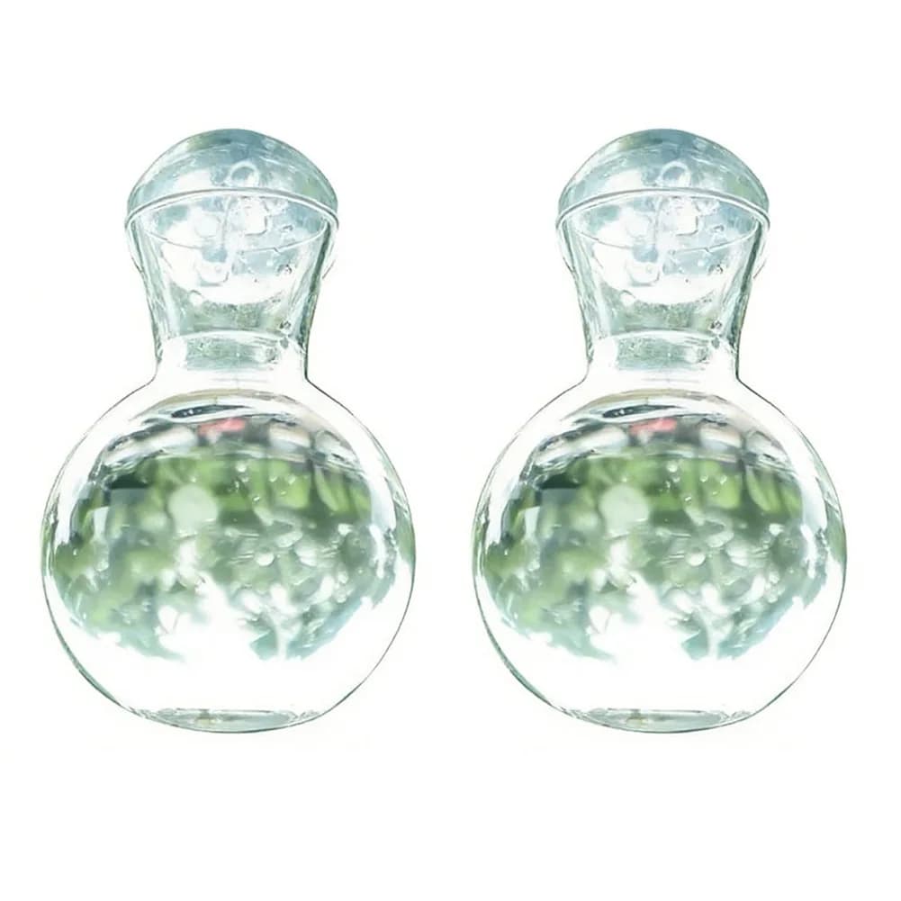 Bulb-Shaped Propagation Vase with Suction Cup Mounting and Hanging Hooks for Compact Vertical Gardening and Cutting Development