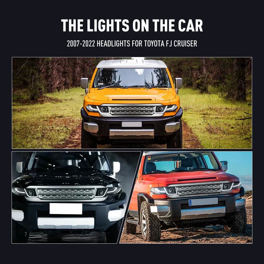 2 pcs Car Styling Front Lamp for Toyota FJ CRUISER 2007-2022 LED Lights Daylights Signal lights Car accessories