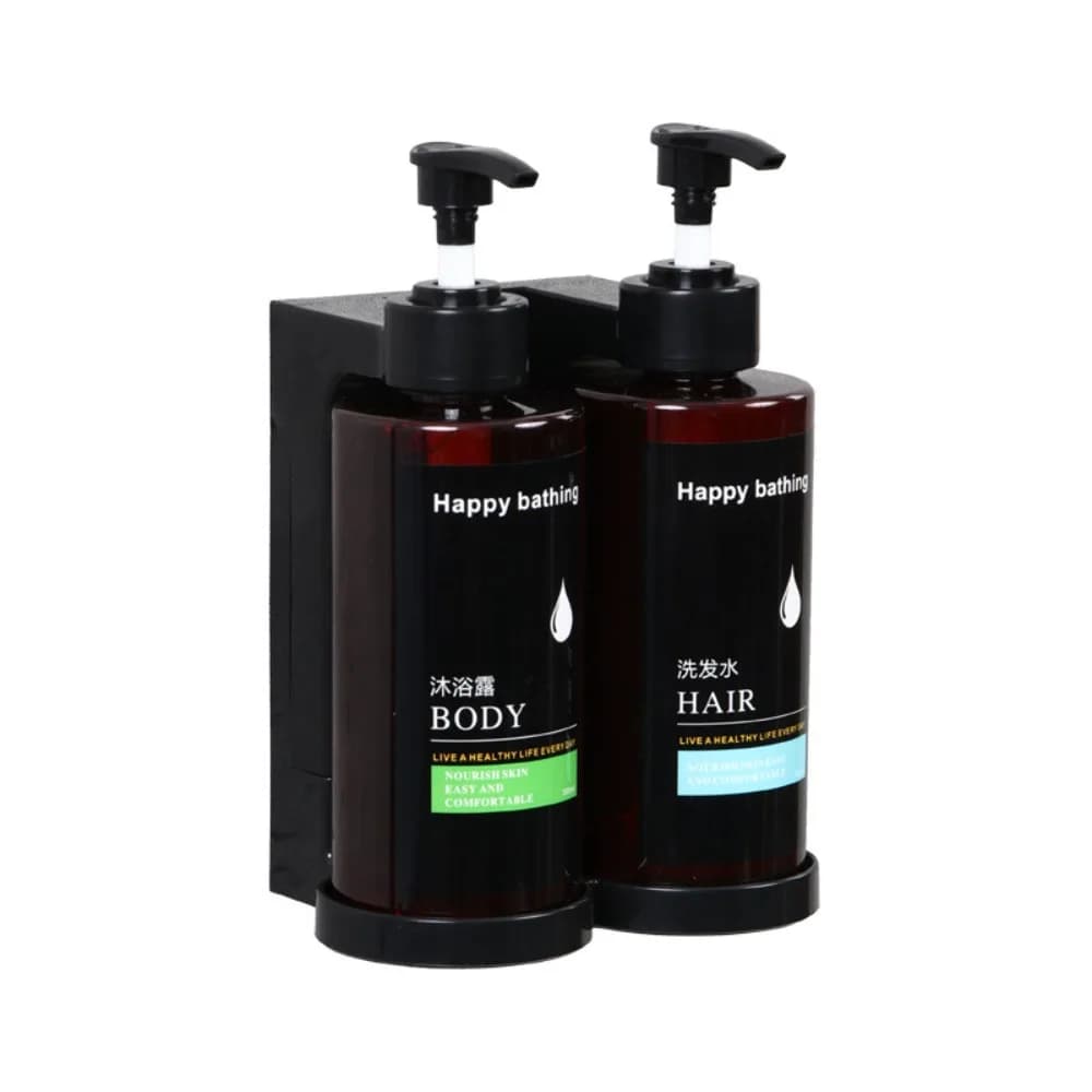 300ML Shampoo Bodywash Dispenser Bottles Wall-mounted with Pumps Empty Shampoo Bottles Amber Large Capacity Shower Bottles