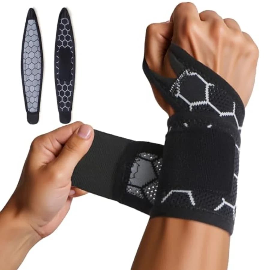 Adjustable Wrist Support Brace - Breathable Wrist Wraps for Carpal Tunnel, Tendonitis, Pain Relief, Workout and Daily Use - Uni