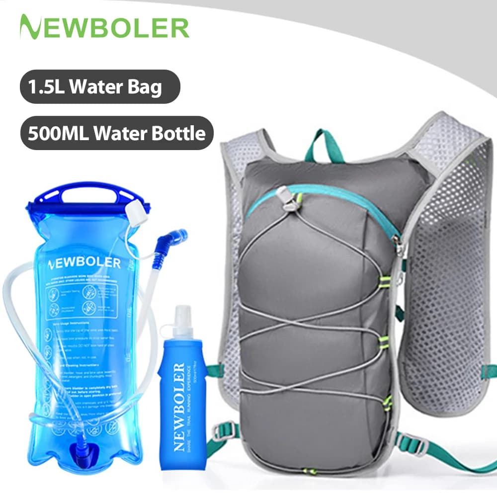 NEWBOLER Breathable hydraulic vest, Light backpack for Trail Running, Cycling, Jogging, Marathon, Hiking and Climbing
