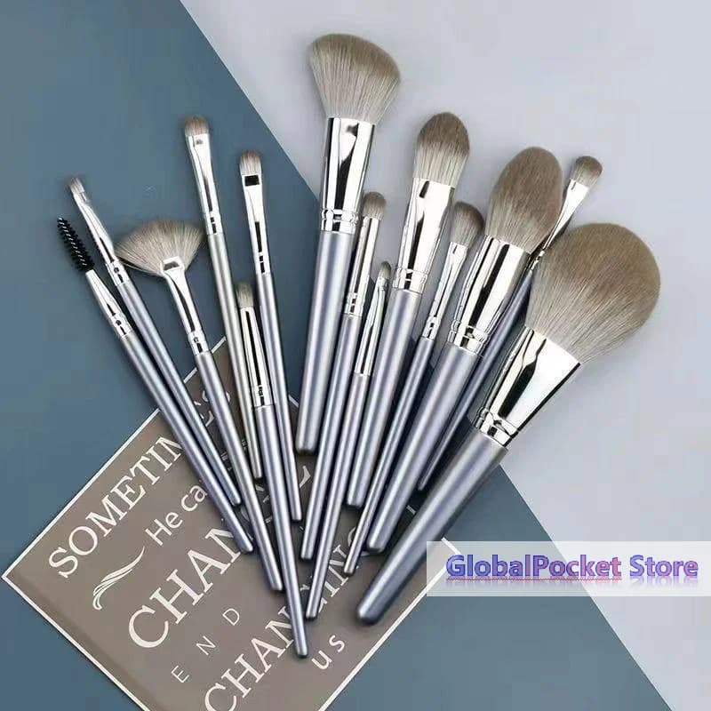 [TG823] Set di 14 Pennelli da Trucco Ultra Morbidi, Setole Delicate per Viso, Polvere Libera e Ombretto, Pennelli Cosmetici Professionali