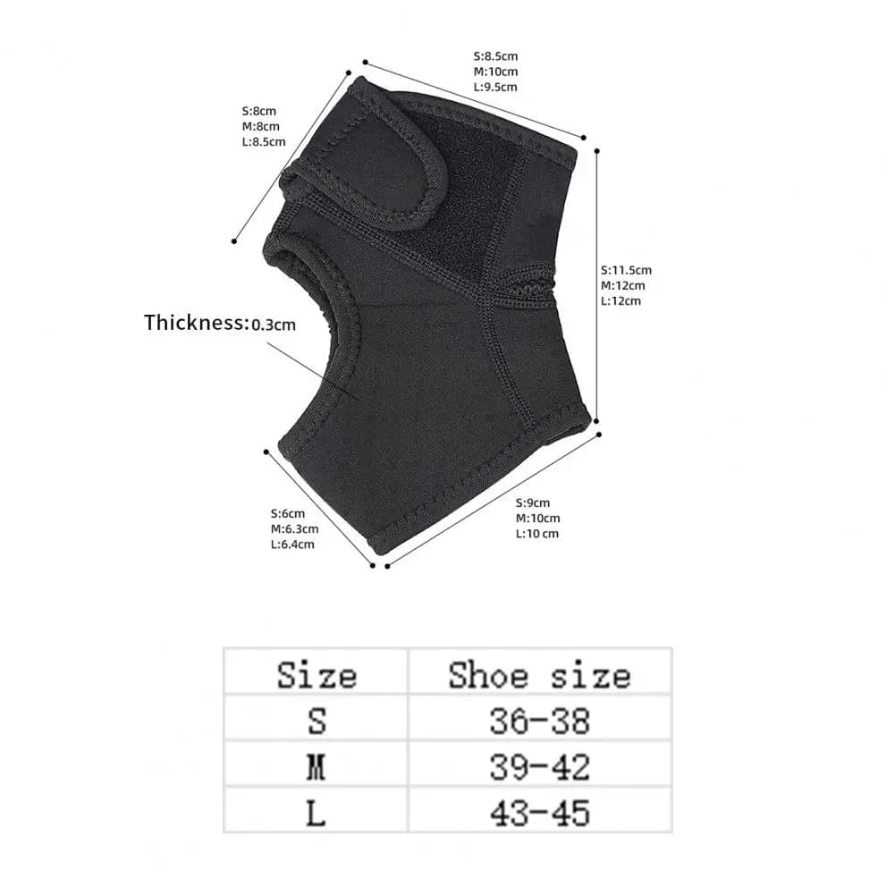 1 pezzo di caviglia in poliestere resistente all'usura, supporto per caviglia, corsa, compressione elastica, manica alla caviglia, corsa sportiva