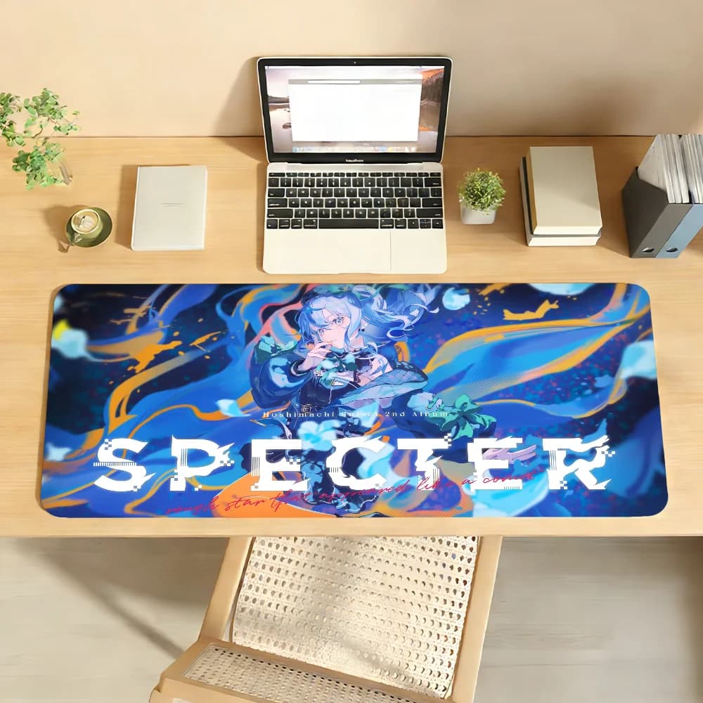 Singer Hoshimachi Suisei Mouse Pad per computer portatile, tappetino per mouse in gomma antiscivolo, tappetino per mouse per giocatori, decorazione per scrivania