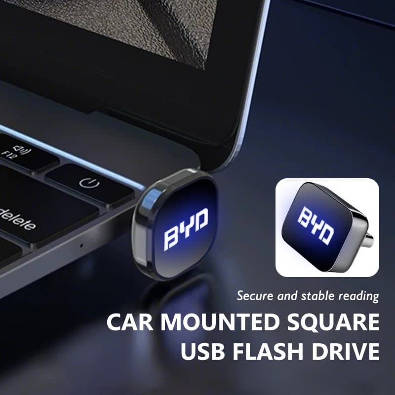 Car Dashboard Portable Storage 32GB/64GB Square USB Flash Drive For BYD For 3 Yuan F3 E6 F0 G3 I3 Plus Ea1 Song Max Tang