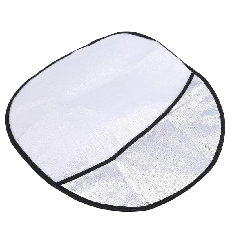 Car Steering Wheel Sun Shade Double Thick Sun Protection Foldable Anti-uv Sunscreen Car Supplies Car Steering Wheel Cover Silver