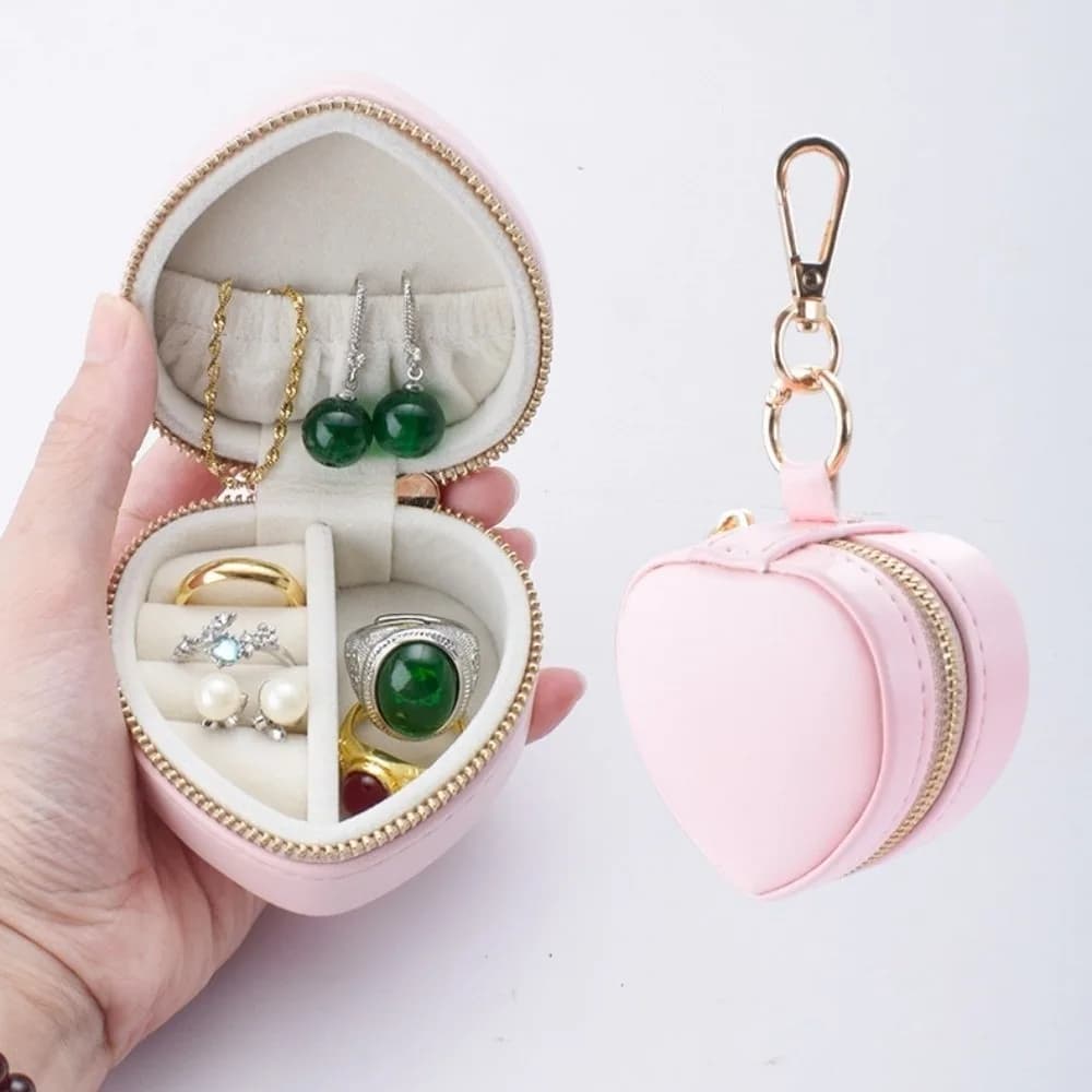 Mini Keychain Display Jewelry Earring Organizer Portable Ring Case Bag Minimalist Travel Bag Pens