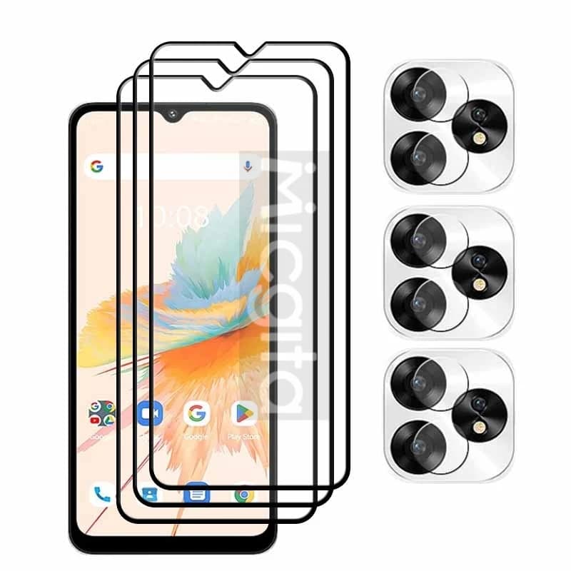Protezione schermo a colla completa per Umidigi A15T A15 A15C Smartphone Vetro antigraffio per Umidigi A15 A15T Pellicola per lenti in fibra morbida