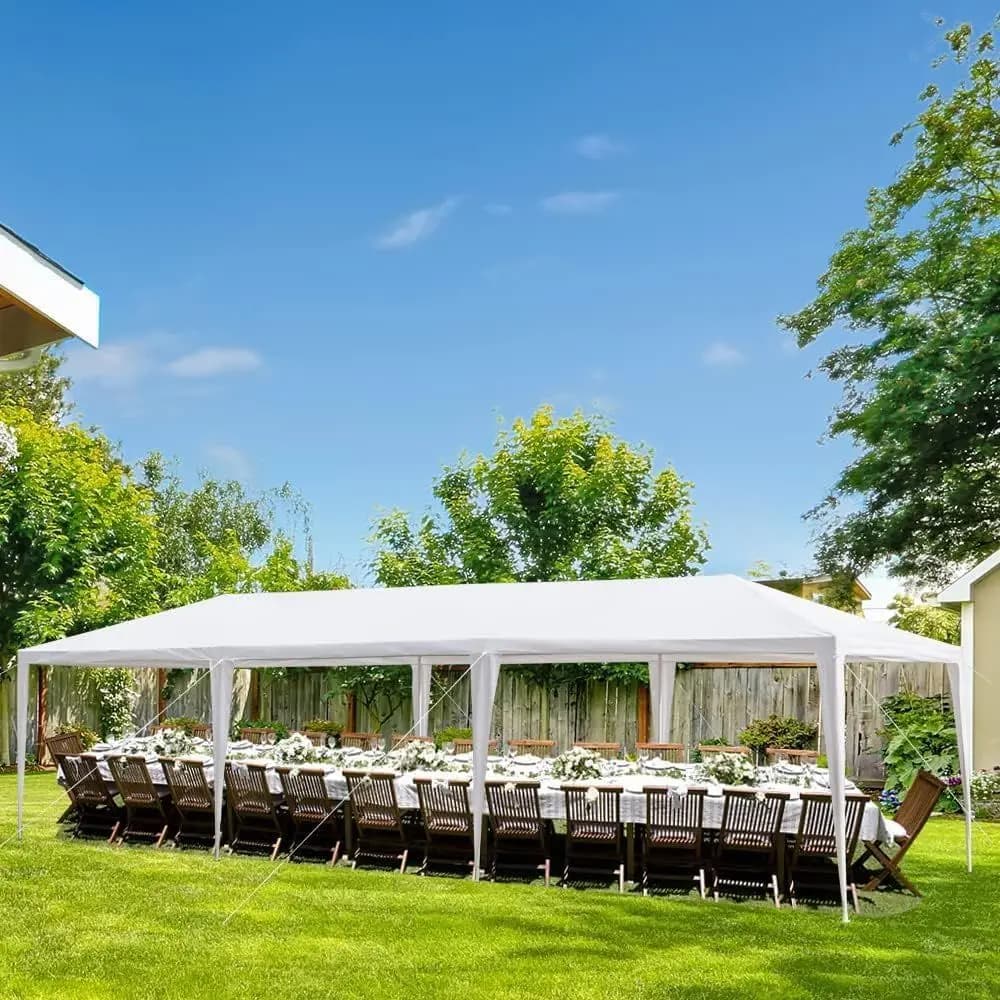 Tenda per Matrimoni e Feste all'Aperto 10'x30' Impermeabile con Pareti Rimovibili per Campeggio e Uso Commerciale