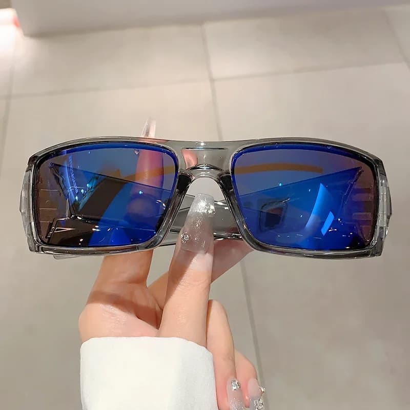 Occhiali da Sole Punk Y2K alla Moda per Donne e Uomini, Occhiali da Sole di Lusso per Sport all'Aperto, Design Trendy Avvolgente e Rotondo