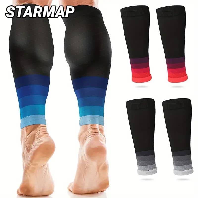 1 paio di maniche a compressione per polpacci manica per gamba da corsa 20-30 mmhg calzini per stecca per tibia uomo donna sollievo dall'affaticamento delle vene varicose