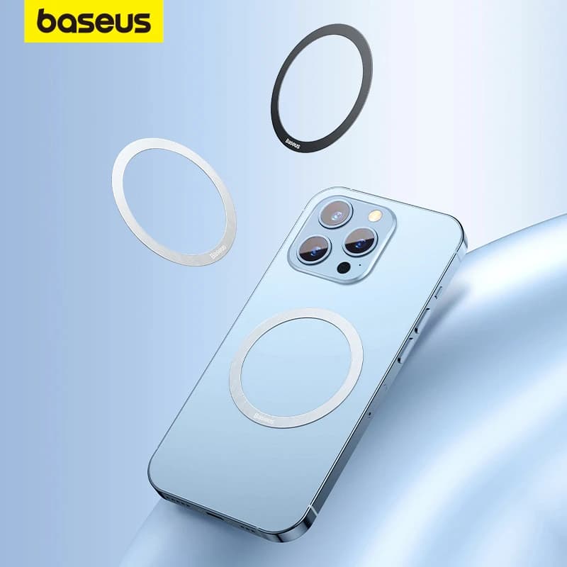 Baseus Magnetic Metal Plate Sticker Rings per Magsafe Wireless Charger supporto per telefono lamiera di ferro per iPhone 14 13 12 11 X XS MAX