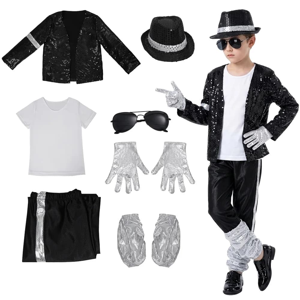 Michael Jackson Costume Cosplay Dance Star Adult Party Cosplay Costume Clothing Hip Hop Stage Outfits