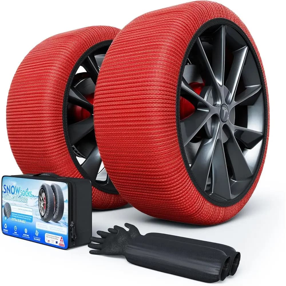 Calzini da neve per pneumatici, alternativa di trazione invernale alle catenelle da neve, coperture antiscivolo di emergenza per auto/SUV/camion, riutilizzabili