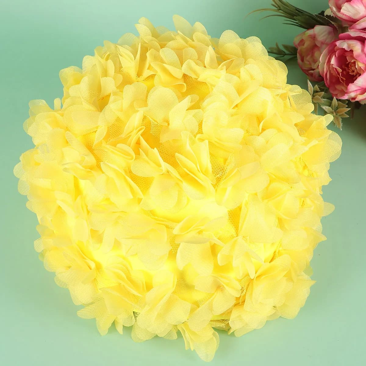 1 women's swim cap style flower 3D protective hat for light and waterproof hair for fashion accessory for beach pool