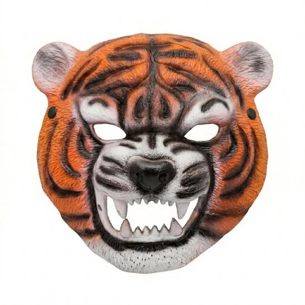 Lightweight Costume Headwear Realistic Masque Halloween Tiger Masque Full Face Mask Realistic Head Costume for Masquerade Party