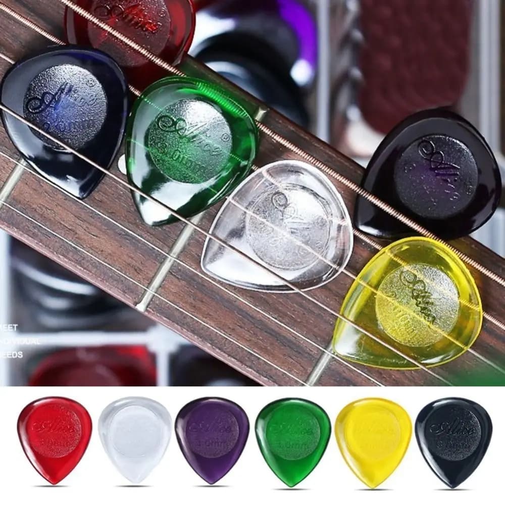 6 pezzi moda 1/2/3mm plettri per chitarra raccolta rapida ABS basso elettrico plettro accessori per chitarra tozzo