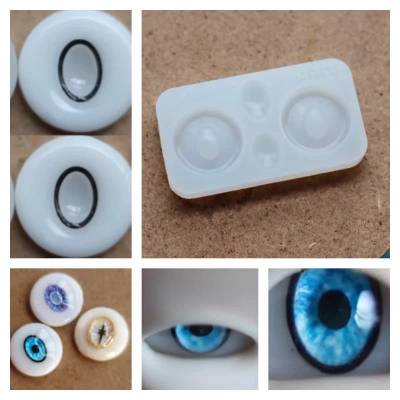 Three-dimensional Eye Pattern Resin Eye Socket Mold Handmade DIY Ultra-light Clay Resin Clay Production Dolls Eye Silicone Molds