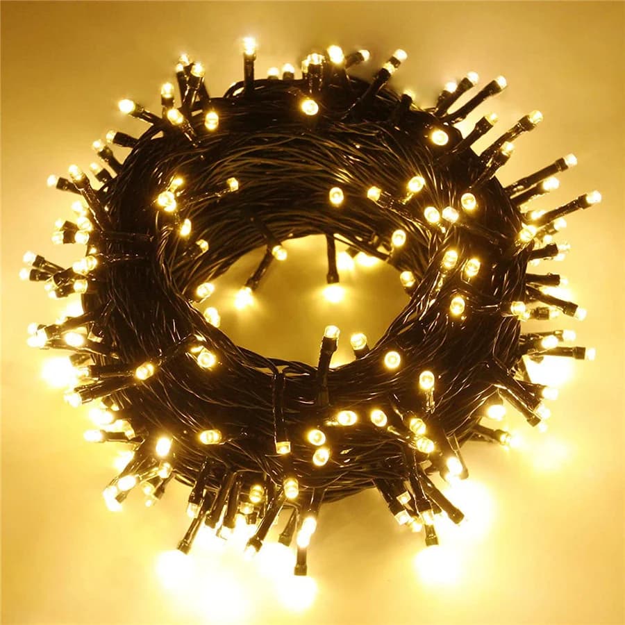 Super luminoso 20M 30M 50M LED luci della stringa dell'albero di Natale all'aperto 8 modalità lucine impermeabili ghirlanda per la decorazione del patio del partito