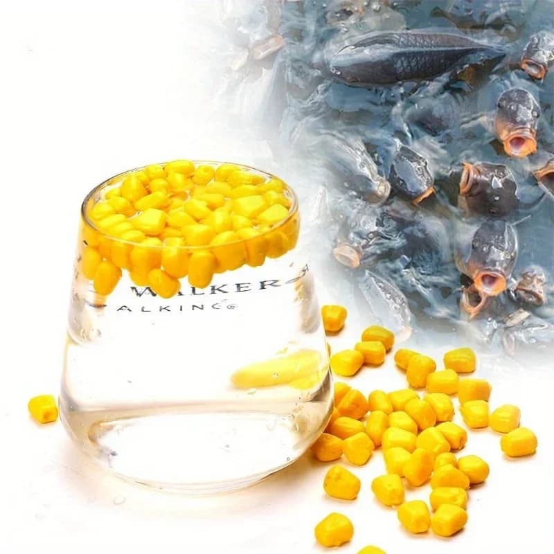 100 Pz/Pack Mais Fishing Boa Floating Aromatized Recalling Soft Silicone bait for Artificial Esca Carp Grass