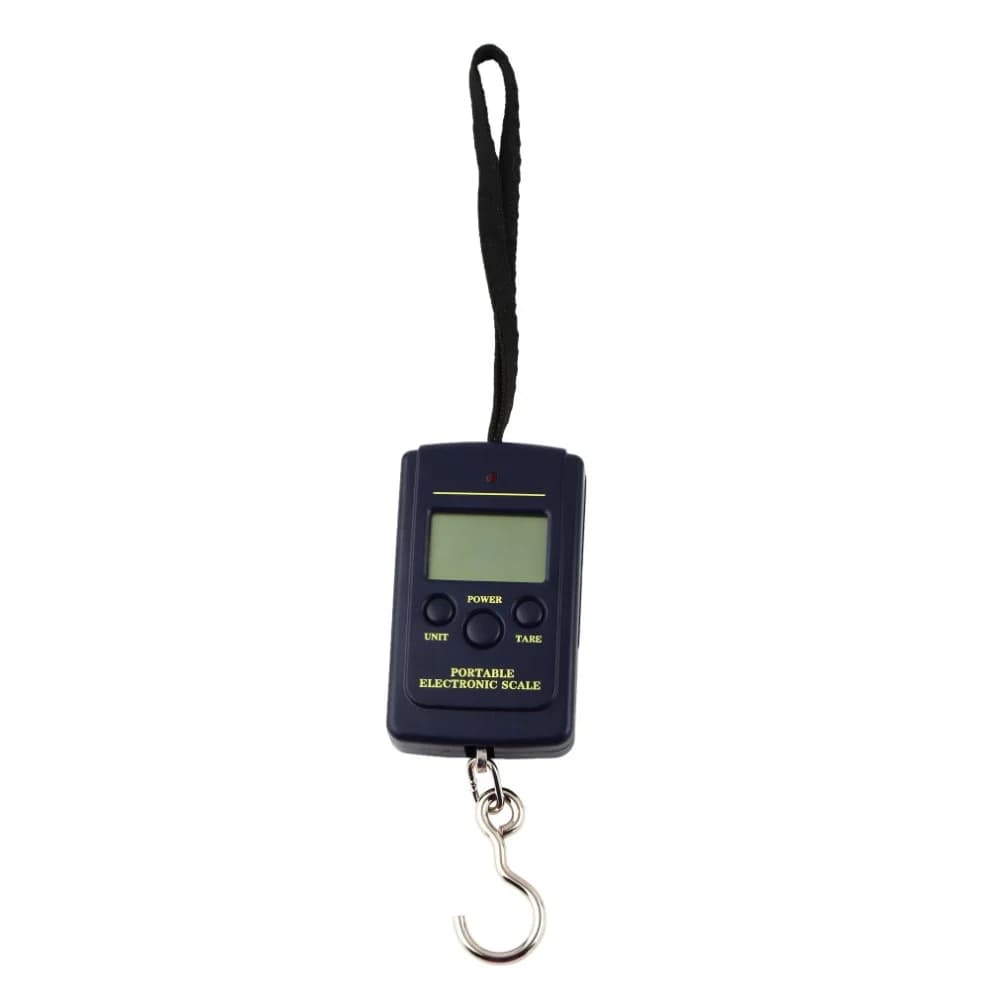 Bilancia Digitale Portatile 40kg/10g per Bagagli e Pesca, Bilancia da Cucina Elettronica con Gancio per Uso Domestico
