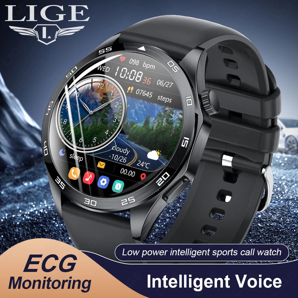 Smartwatch Uomo 2026 Nuovo con Chiamata Bluetooth, Impermeabile, Sportivo, Fitness, Monitoraggio ECG e Frequenza Cardiaca, Braccialetto Smart per la Salute