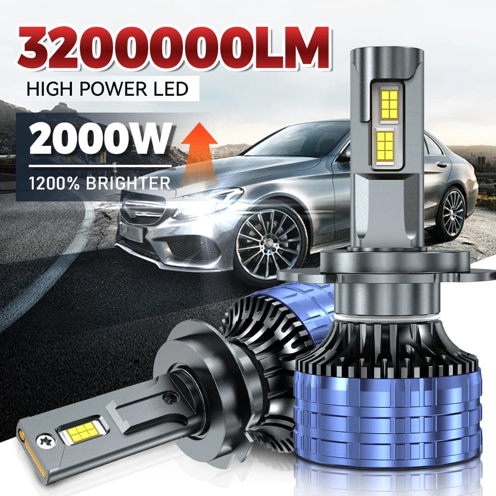 Lampadine per fari a LED H7 H4 3200000LM H1 H4 H11 9005 HB3 9006 HB3 9012 9007 HB5 9008 H13 Lampadina per fari a LED super luminosa 12V 24V