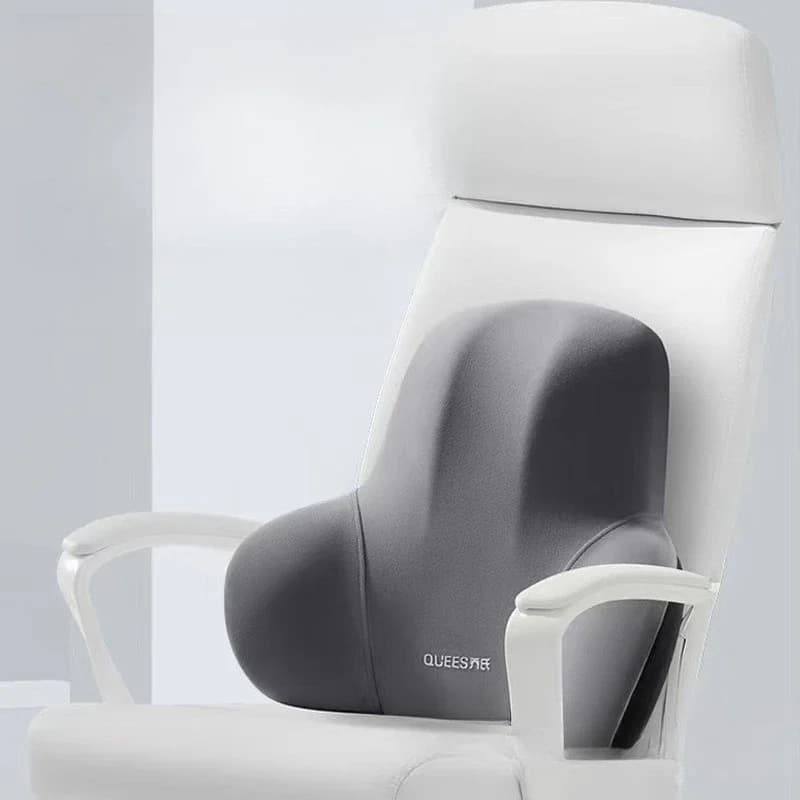 Cuscino lombare da ufficio in poliestere - Cuscino di supporto per schienale ergonomico per sedia da scrivania, sedile per computer e seduta lunga