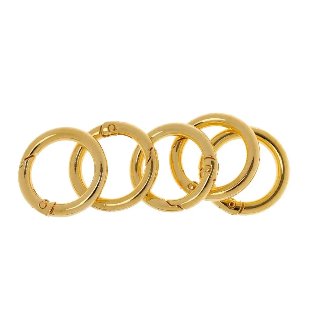 Zinc Alloy Round Spring Snap Hook Small Carabiner O Ring Metal Keychain for Bags Handbag Accessories