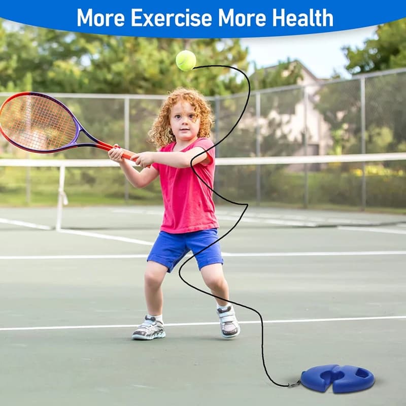 Set Allenatore Tennis con Palla Rimbalzante e Corda per Allenamento, Attrezzatura Portatile per Pratica Individuale e Auto-Studio