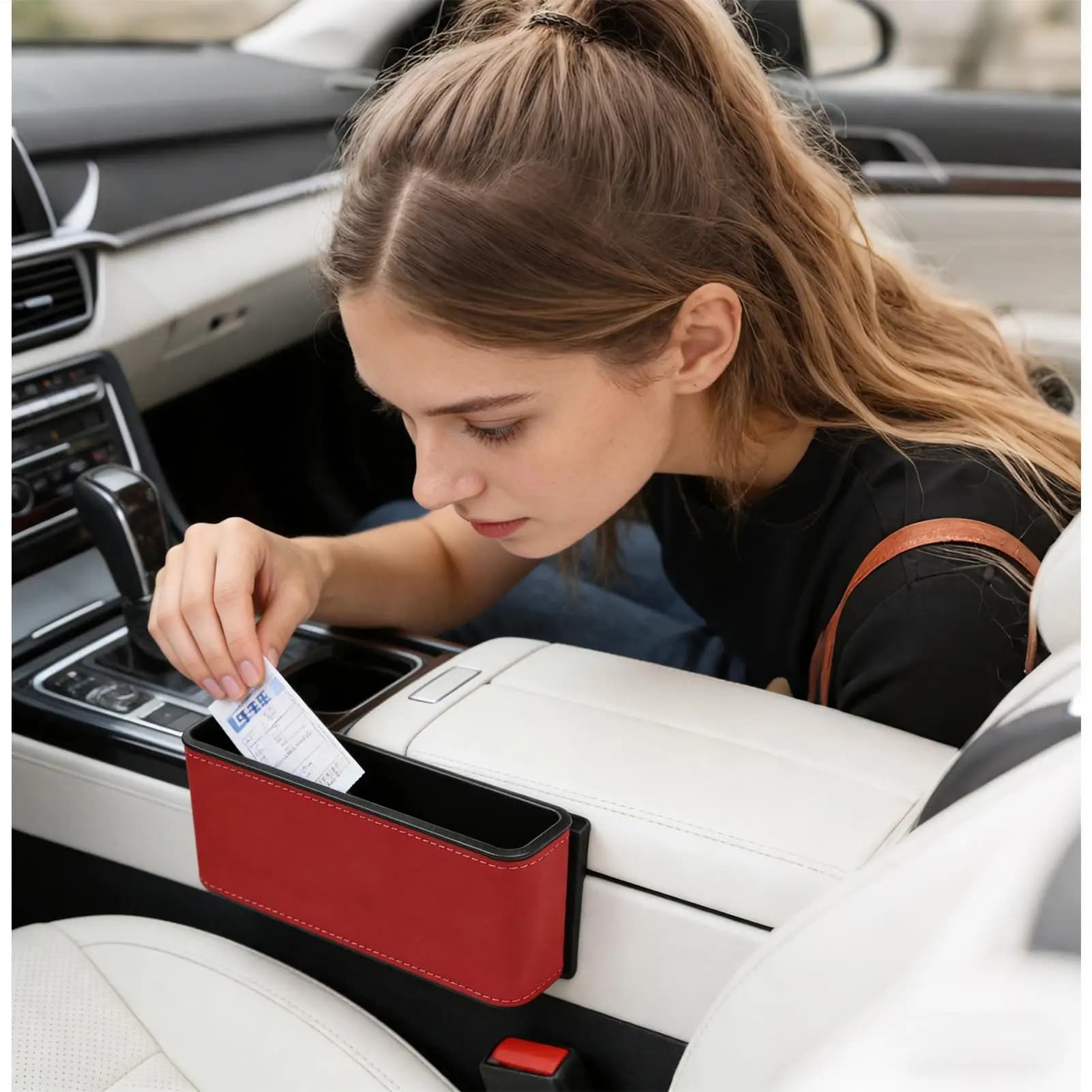 Organizer per cruscotto per auto Scatola portaoggetti adesiva tascabile per auto appiccicosa Scatola portaoggetti per auto portatile Scatola portaoggetti per auto per console per auto