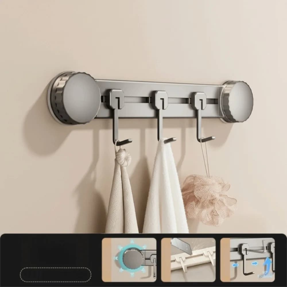 Ganci a ventosa da parete 4/6 pezzi, senza foratura, salvaspazio, senza tracce, per appendere vestiti e per l'organizzazione della cucina