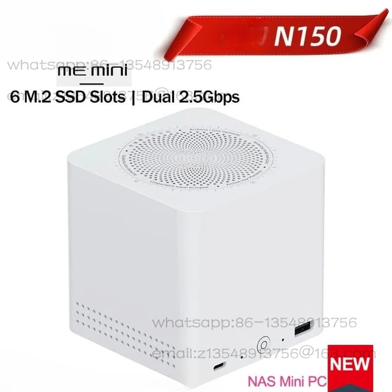 mini N150 vendite dirette in fabbrica di computer di archiviazione domestica NAS a stato solido da 6 alloggiamenti