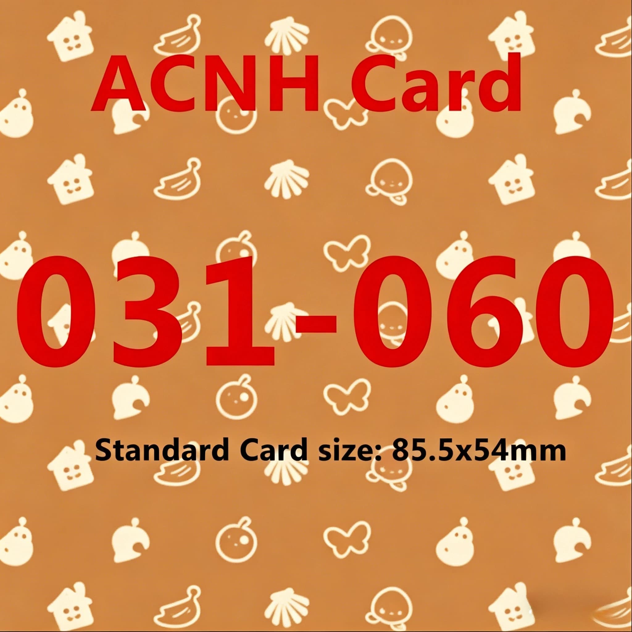 ACNH Card NFC Sensitive Game Chips 031-060 Vivid Color Solid Structure Ideal Gift for Gaming Enthusiast Friends 85.5x54mm