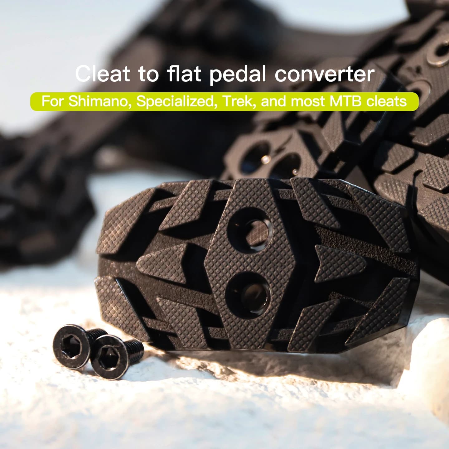 RRSKIT Nuove scarpe da lucchetto per bicicletta da montagna Convertitore da tacchetta a pedale piatto per Trek specializzato Shimano e la maggior parte delle tacchette MTB