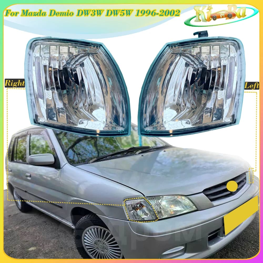 KIMBA For Mazda Demio DW3W DW5W 1996-2002 Faro Anterior Indicator Lights Headlight Side Lights Corner Light without Bulb