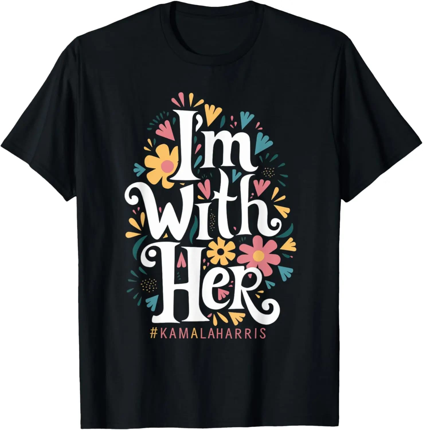 Sono con la sua maglietta da donna Kamala Harris