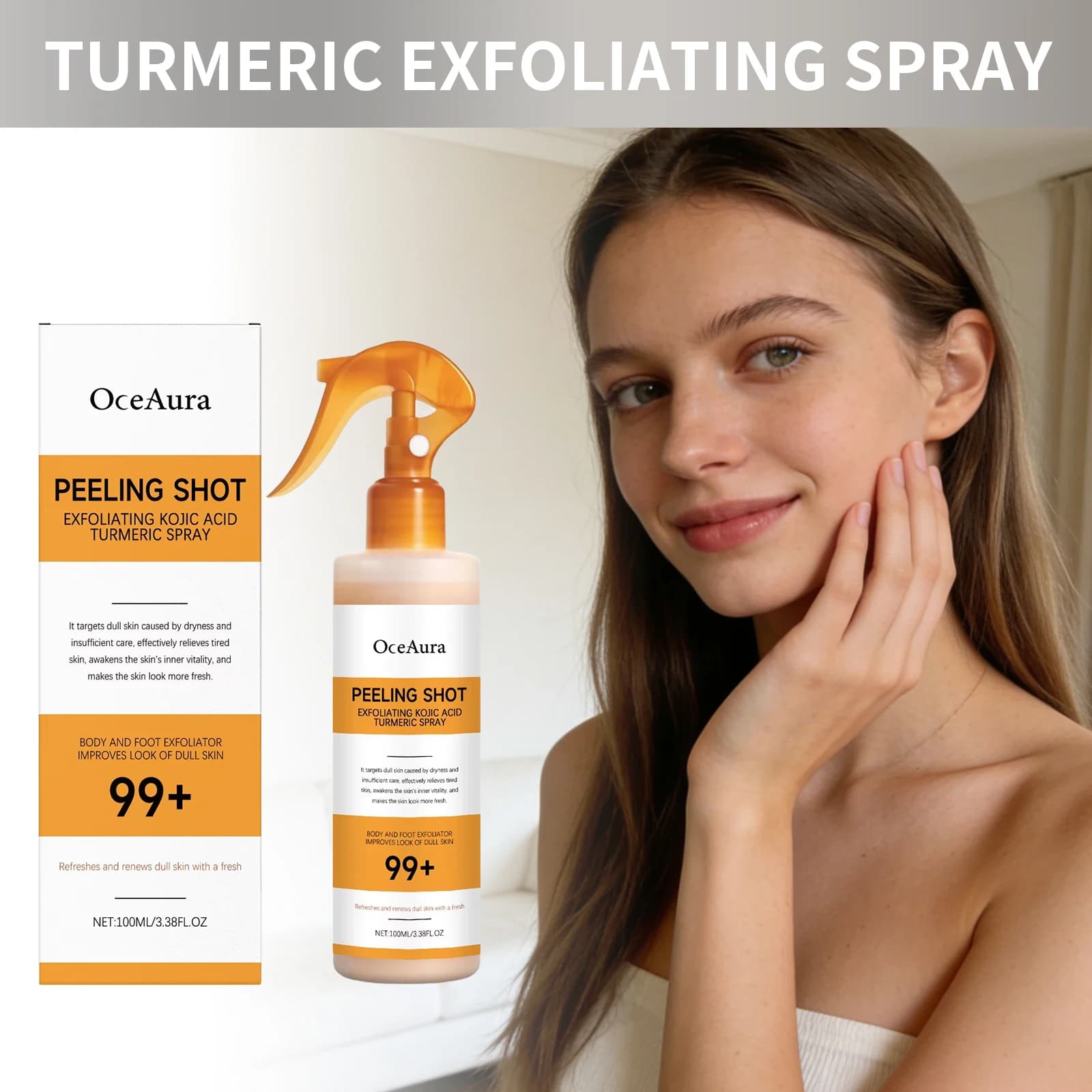 OCEAURA Deep Cleansing Exfoliating Spray Remove Dead Skin Repairs Creams Lyscia Illuminates Skin Reducing Scent Nutrient Spray for Skin