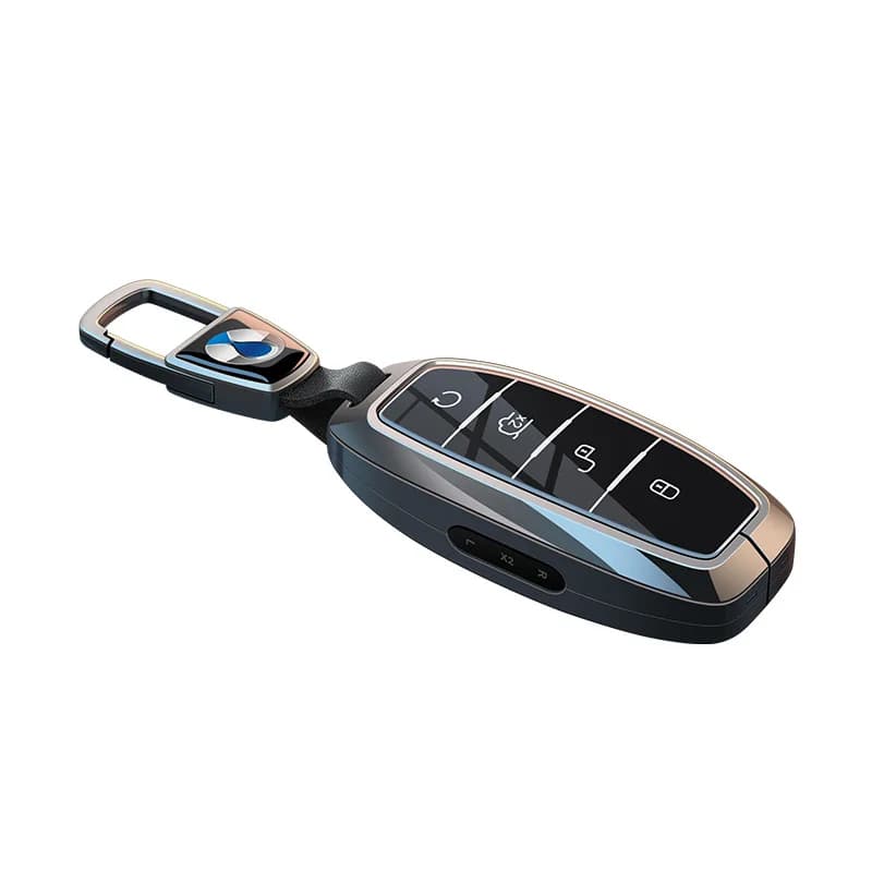 Premium Zinc Alloy Key Cover Case for Denza D9/N7/N8 NFC Smart Card Key (2024) - Protective Key Fob Shell Keychain