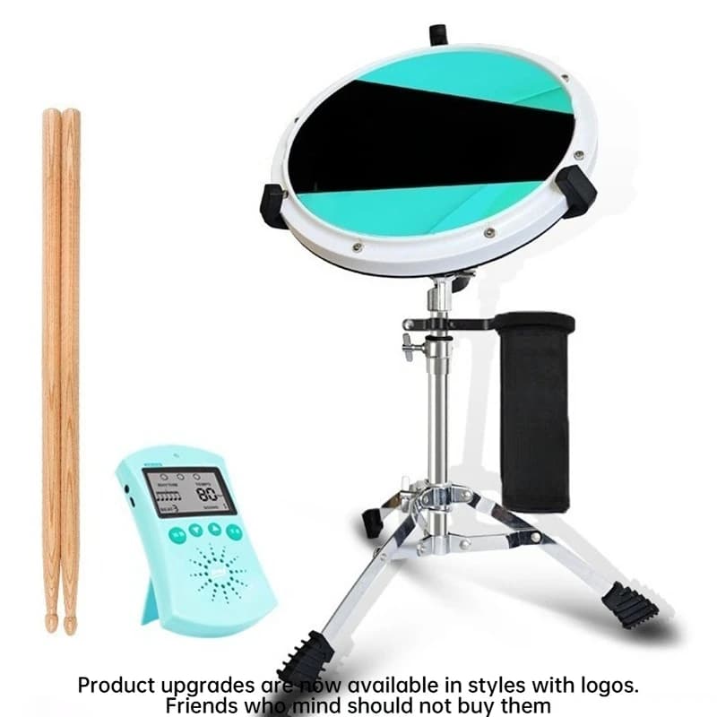 12 Inches Silent Drum Set 1 Pad Beginners Mute Drums Portable Adjustable Silicone Drum Household Practice Drums for Adults