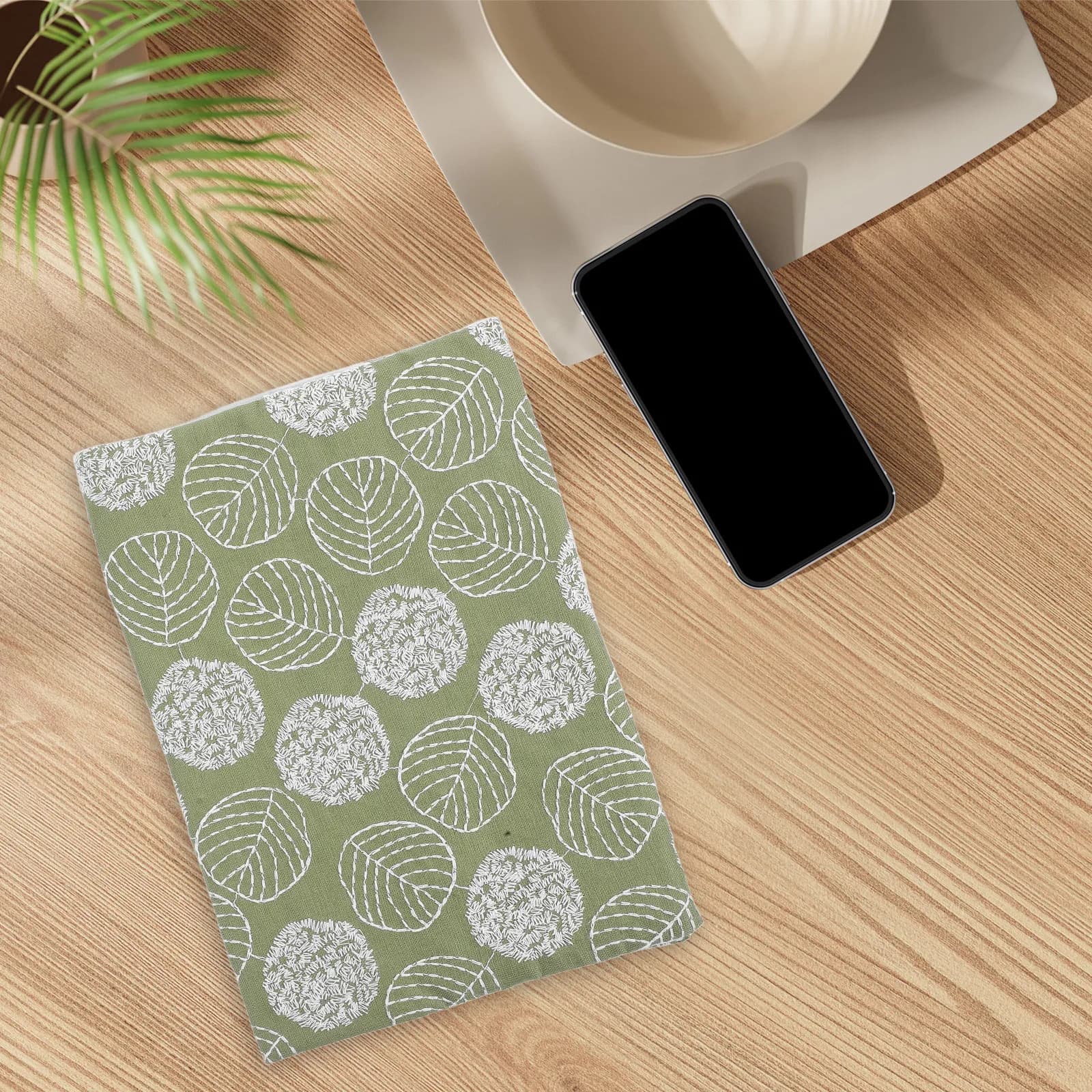 Copertina per Libri in Tessuto Morbido Lavabile, Protezione in Stoffa Elastica Riutilizzabile per Quaderni A5, Agende, Elegante