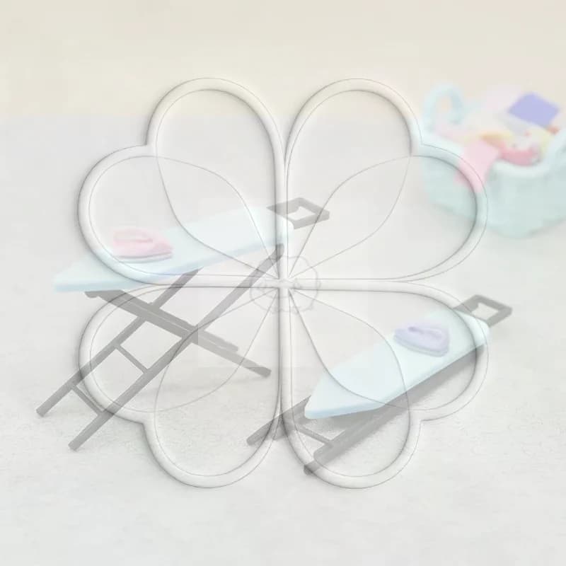 Mini DIY Simulation Iron Set Safe Non-heating 1Set with Ironing Board for Kids Home Pretend Play Dollhouse Gift