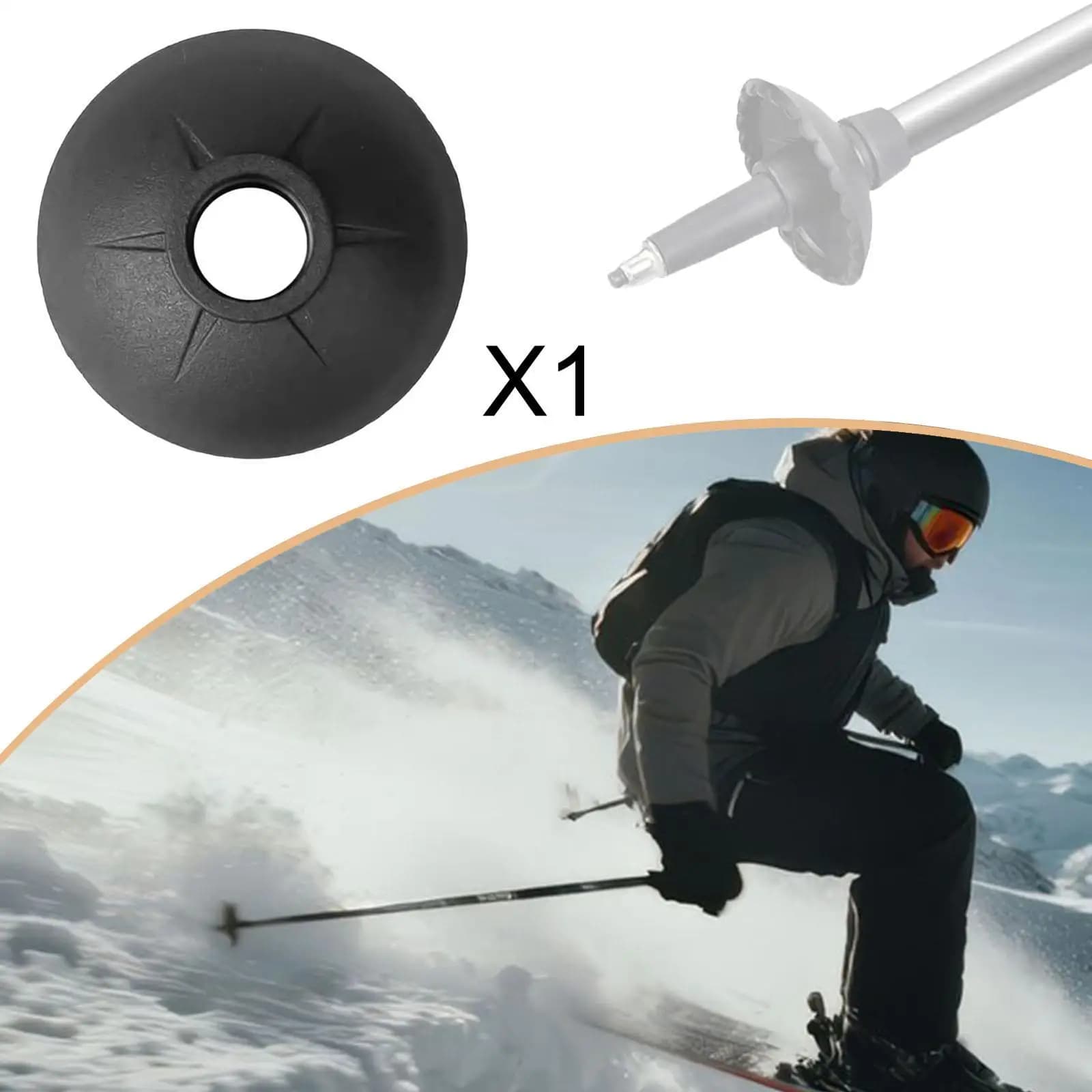 Snow Basket for Trekking Sticks, Mountain Stick Pointers, Hiking Accessories on Snowy Lands