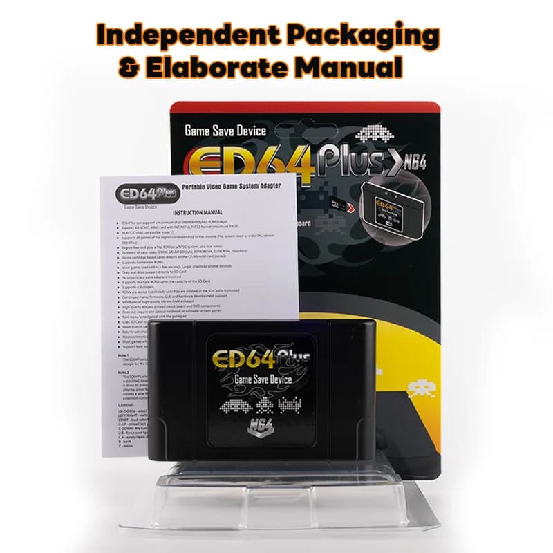 Scheda di gioco 340 in 1 per ED64 Plus 64 bit con scatola al dettaglio per console per videogiochi N64 Cartuccia di gioco NTSC e PAL