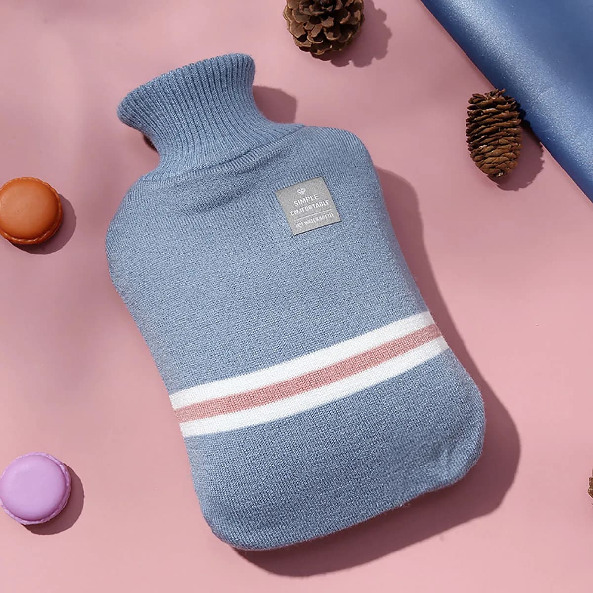 1000 ml hot water bag, heat bag fillable for woman, to heat belly, hands and feet, keeps your hands warm, hot water bag