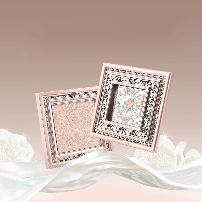 CHEERFLOR Palette Illuminante e Bronzer Serie Cornice Angelica per Contouring su Pelle Scura - Polvere Illuminante per il Trucco