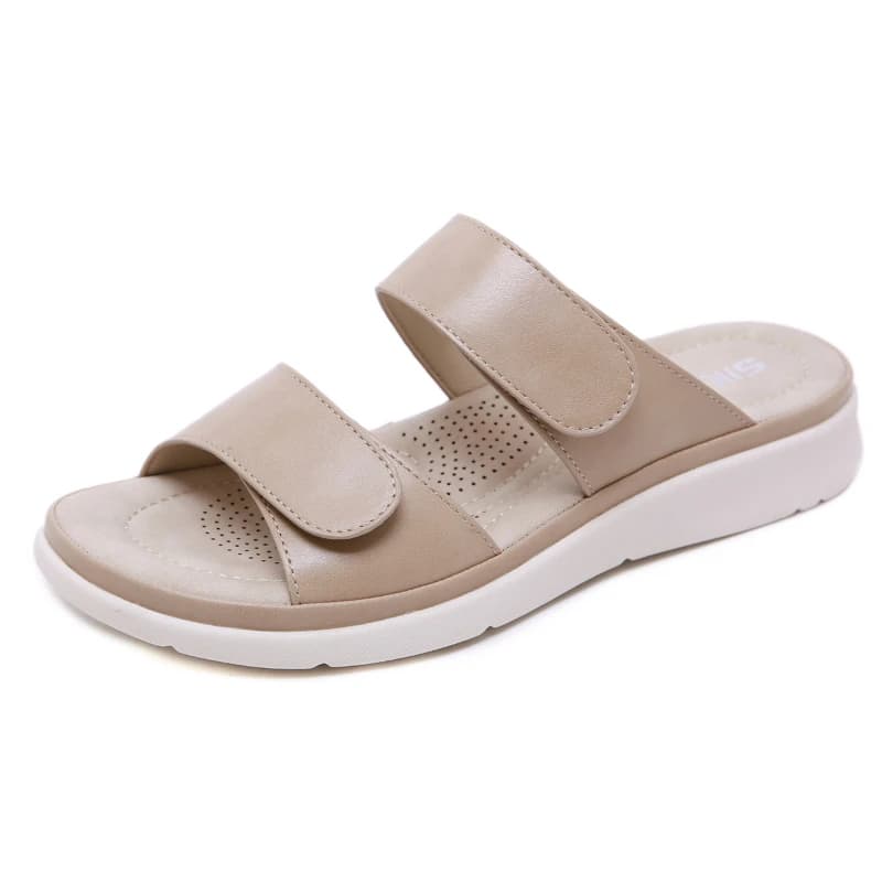 Sandali da donna Spugna da massaggio con velcro da donna Pantofola di grandi dimensioni Moda casual Pantofole estive da esterno Sport con zeppa leggera