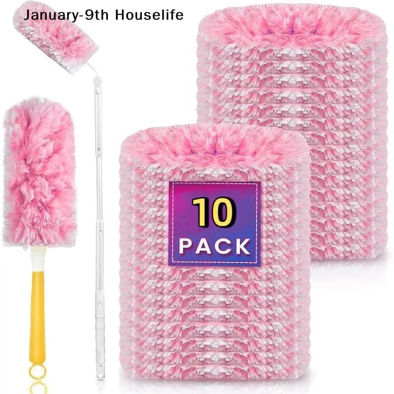 Double-Sided 360° Electrostatic Duster Brush– Disposable Feather Dust Cleaner For Roof, Desktop,Spider Webs House Cleaning Tools